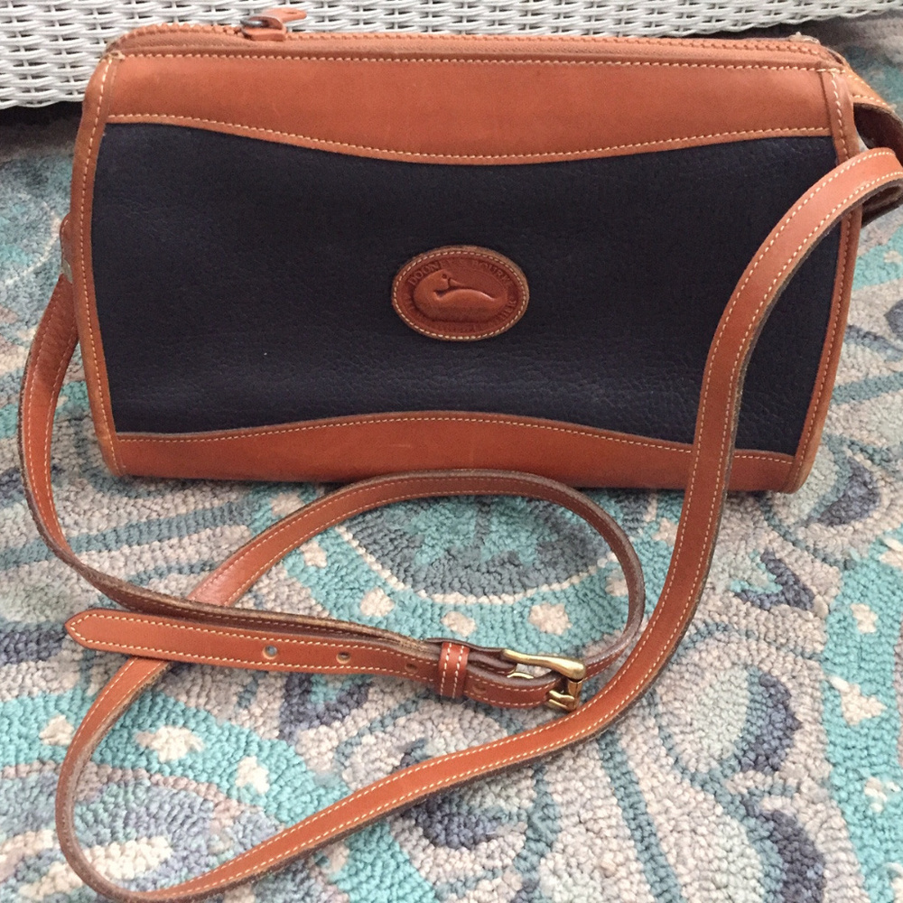 Dooney & Bourke Leather Navy Cross-body Bag